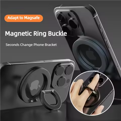 For MagSafe Double Sided Magnetic Phone Ring Holder for iPhone 15 Cellphones Stand Phone Accessories