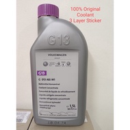 G013A8JM1 VW AUDI COOLANT G13 1.5 LITER COOLING LIQUID COOLANT VOLKSWAGEN 3 LAYER STICKER