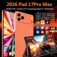New Pad 17 Pro Max 11-inch Tablet Dual SIM Snapdragon 8 gen3 24GB 2TB 10 Core 20000mAh Android 16 4K