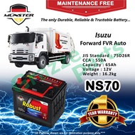 Münster Robust MF CMF NS70 | NS70R | 75D26R (65AH) Car Battery Bateri Kereta for Isuzu Forward FVR Auto