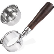 58mm Bottomless Portafilter with Double Shot Filter Basket & Wood Handle for Gaggia Classic, Espress