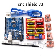Khiên Cnc V3 Máy In 3D Khắc + 4 Miếng Khiên Điều Khiển A4988 Cho Arduino + UNO R3 Với Cáp USB