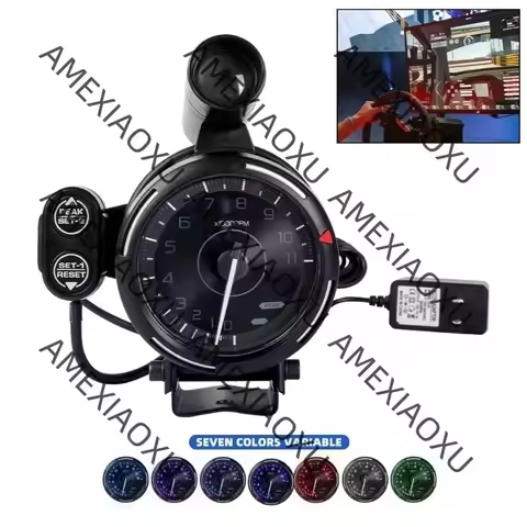 Real-Time Response Simracing Game Car Tachometer 11000 RPM 7-Color Backlight Universal Motorcycle RP