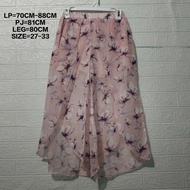 CELANA KULOT SIFON 7/8 HW WANITA MOTIF BUNGA MADE IN KOREA
