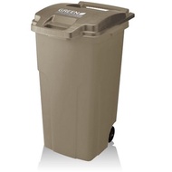 [特價]【日本Risu】GREEN戶外機能型連結式大容量垃圾桶 70L-棕色