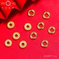 Accessories Threaded Small Circle Gold Braided Rope 24K Pure Gold Hard Gold Spacer Beaded Pure Gold 