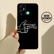 Case Infinix Hot 12 Play - Casing Infinix Hot 12 Play - EKSOTIK - Fashion Case (Black Cool) - Siliko