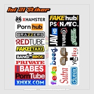 KATUN Adult Racing Motorcycle Stickers Pack of 21 Stickers - Xhamster Brazzer Cotton Combed 30S Fash