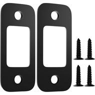 2 Pack Deadbolt Strike Plate Door Backplate, 1" x 2 1/4" Round Corner Deadbolt Strike Plate, Door St