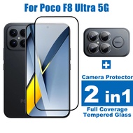 2 in 1 Tempered Glass For Xiaomi Poco F8 Ultra F8 Pro C85 F7 F6 Pro Ultra C71 C75 C61 C65 C51 C55 C5