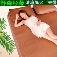 Good quality rattan mats, ice silk mats, bamboo bed mats, foldable straw mats, t有好货藤席冰丝凉席竹床席可折叠草席三件套