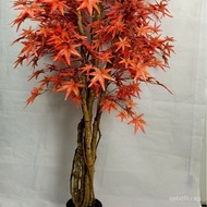 Artificial Plant Potted Decoration Fake Maple Tree Ornament Fake Tree Bonsai Fake Flower Green Plant