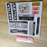 K2 CB100 FRAME STICKERS WARNING STICKERS REMEMBER STICKERS HONDA CB 100 HELMET HOLDER STICKERS