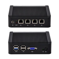 Cheap Computer Qotom-Q190G4-S01 Barebone with WiFi Intel celeron J1900 Quad core Processor 4 LAN Fan