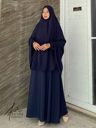 Gamis Syari Ovy Set Hijab Wolfis | Dress Set Hijab Polos Wolfis | Gamis Muslimah Syari Set Hijab Wol