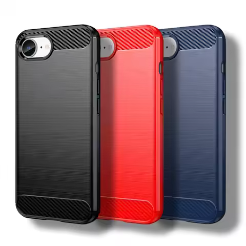For iPhone SE4 Case For Apple iPhone SE 4 Cover Carbon Fiber Shockproof Silicone Bumper For Apple iP