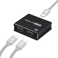 2-to-1 8K HDMI Switch 2.1 Ultra HD High Speed 8K 60Hz 4K 120Hz 2 in 1 Converter Perfect for PS5, Xbox Series X|S, PS4, Switch OLED, Blu-ray player, DVD player, laptop