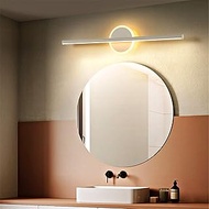 LED Mirror Light Bathroom Mirror Lamps 1200Lumen Make Up Lighting Dimmable 3000K-6000K IP44 Waterproof Mirror Front Lighting Cabinet Light with Switch,Round 60CM (Color : Round 60cm)