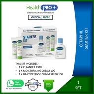 CETAPHIL Starter Kit (Cleanser 29ml + cream 15g + DAILY DEFENSE CREAM SPF50 10G)Expiry: 11/2027