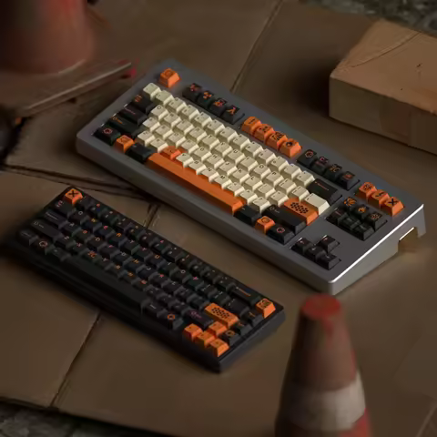 PBT Carbon Keycaps Set Cherry Proflie Dye Sublimation Keycap For MX Keyboard 61 64 68 84 87 96 980 1