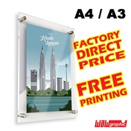 Acrylic Poster Frame A4 / A3 - Rectangle