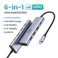 【4K 60Hz】UGREEN 9-in-1 5Gbps USB C Multiport Adapter HUB อุปกรณ์แปลงสัญญาณ HDMI RJ45 for Macbook Air