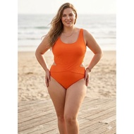 Plus Size One Piece Swimsuit Orange 0XL | 2XL | 4XL
