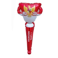 MERAH Long Stick Balloons 17 August 10 Pcs / 17 August Balloons / Indonesian Independence Day Balloo
