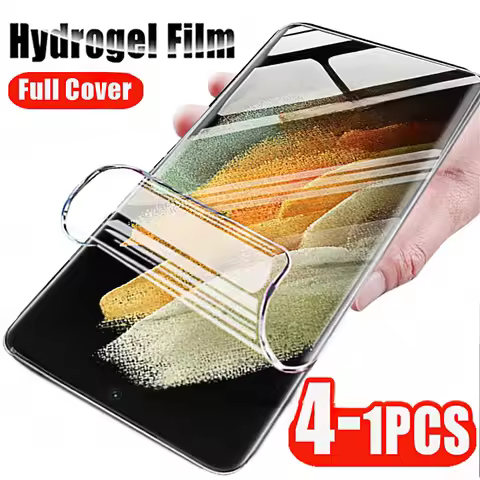 4-1pcs for Samsung Galaxy S 21 20 Plus + Ultra FE 2022 5G UW Screen Protectors HD Hydrogel Film for 