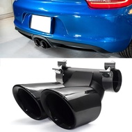 1 PCS Dual Car Exhaust Tip For Porsche 718 Cayman Boxster 982 (2016-Up) Muffler Tip Tailpipe Exhaust