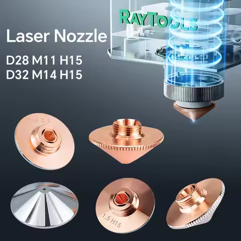 Laser Nozzle D28 D32 H15 M11 M14 Caliber 0.8-6.0 Single Double Cutting Nozzle for Raytools Precitec 