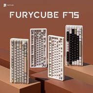 FURYCUBE Aluminum Gaming Keyboard F75 Barebone Kits Gasket Structure 3-Modes Kibot Kit