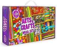 Darice Arts and Crafts Kit - 1000+ Piece Kids Craft Supplies &amp; Materials, Art Supplies Box for Girls &amp; Boys Age 4 5 6 7 8 9