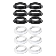 6Pcs E26/E27 Light Base Shade Rings Adapter Threaded Reducer Inner Diameter