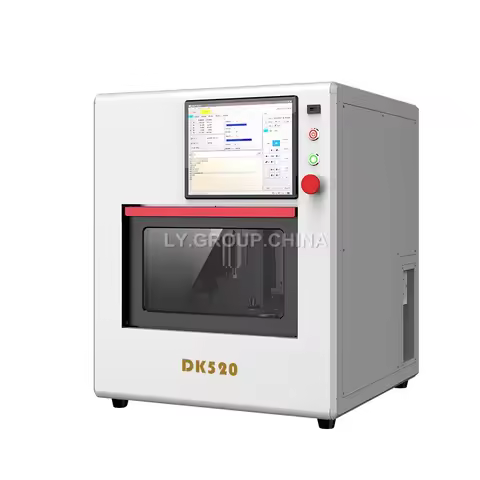 LY DK520 Separated Enclosed Mini Desktop CNC Engraving Machine 5 Axis Linkage for Jewelry Jade Stone