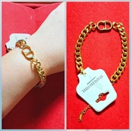 Cd motif titanium bracelet