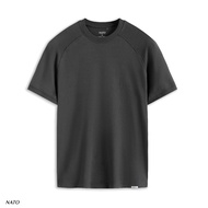 Áo Thun Nam NATO® "Alan - 280Gsm" Embroider/Raplan Áo Phông Trơn Tay Phối Cotton Đẹp Cổ Tròn Đen Trắ