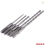 (andoer)5pcs/set 2 Pits 2 Slots SDS Shank Electric Hammer Drill Bit Set SDS PLUS Rotary Hammer Impac