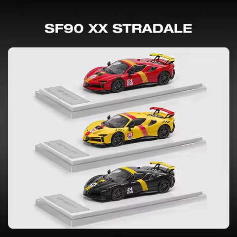 DMH 1:64 Ferrari SF90 XX Stradale Diecast Model Car Collection (4 Colors) with Display Case In Stock