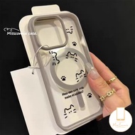 Cute Black Kitten Line Graffiti Letters Case Compatible For IPhone 11 12 14 16 13 17 15 Pro Max Air 