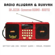 JOC Radio Speaker 30 Juzuk Al Quran Rechargeable USB & MicroSD Card Slot &Bluetooth