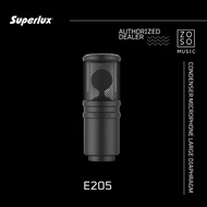 SUPERLUX E205 STUDIO CONDENSER MICROPHONE LARGE DIAPHRAGM (SUPERLUX/ XLR MIC/ RECORDING/ VOCAL/ COND