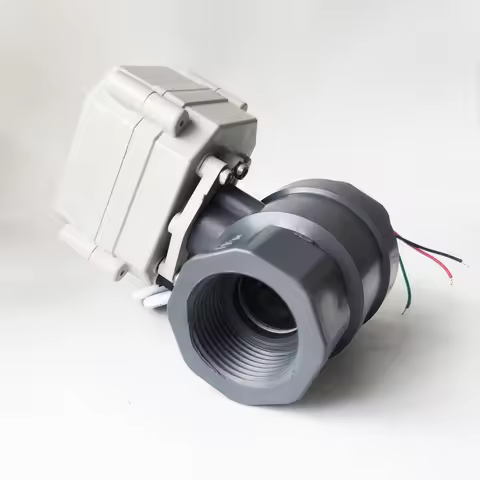 DN25 Electric Actuated Ball Valve, 1 inch Motor Control Water Valve PVC, 110V 220V Metal Gears Elect