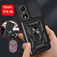 For Honor X7B 4G Casing Slide Camera Lens Protection Case HonorX7B X7 B 2023 Shockproof Armor Phone Cover Magnetic Car Holder