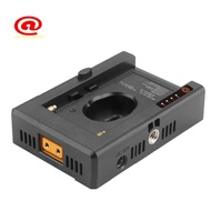 For NP-F Battery Charger Battery Adapter Plate with DC12V DC8V USB-A Output Cold Shoe Adapter 1/4 In