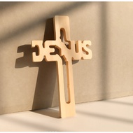 Catholic wooden cross 27 cm high Decoration catholic figurines catholic ornaments crucifix stand chr