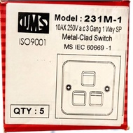 UMS METAL CLAD SWITCH 3GANG 1WAY/2WAY