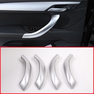 For BMW X1 F48 2016-2018 ABS Matte Silver Car Inner Door Handle Trim Car Accessories For BMW X2 F47 2018 4pcs