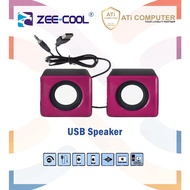 (Offer Kaw Kaw)Mini Speaker Wired USB Square Powered Portable Audio Music Player MP3 Laptop PC Zee-C