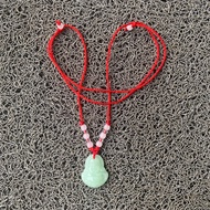 Kalung Giok Variasi Buddha Guan Yin Lotus Jade Pendant Fine Carving Synthetic Stone Chinese Legend N